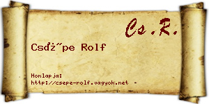 Csépe Rolf névjegykártya
